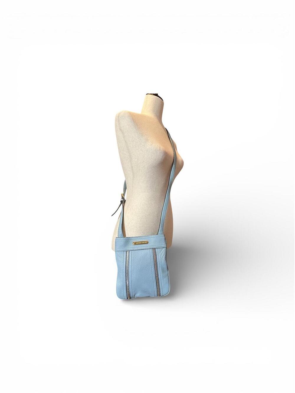 Michael Kors Light Blue Leather Crossbody Bag